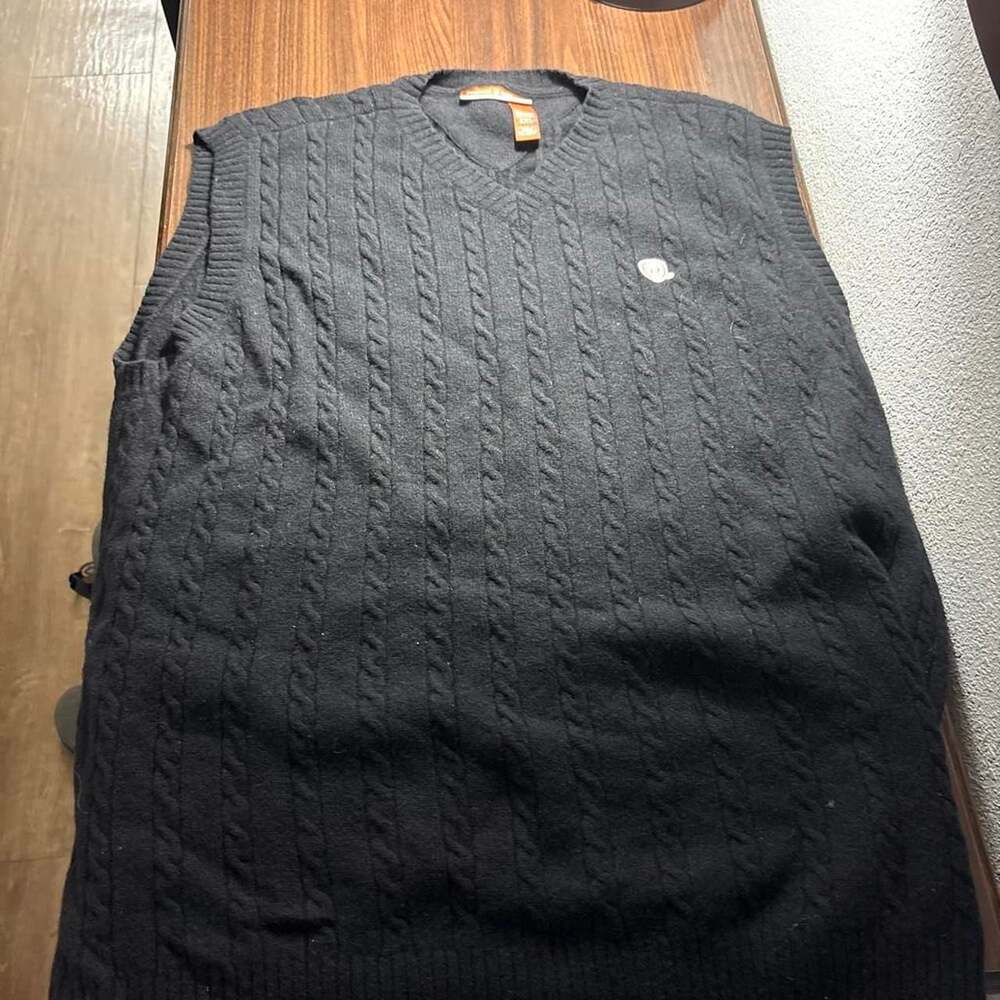 Rocawear Black Cable Knit Sweater Vest